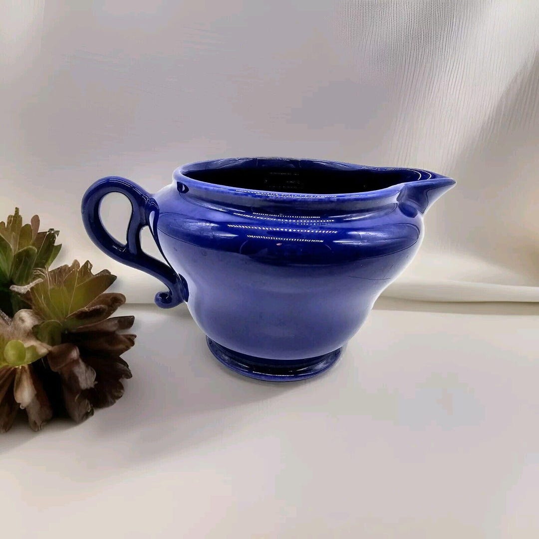 Vintage Gladding Mcbean Pottery Cobalt Blue Creamer Franciscan - Etsy