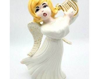 Vintage Christmas Angel Holland Mold Figure 1970's Ceramic