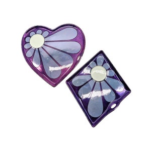 Flower Power Art Deco Atlas China Czechoslovakia Decorative Dish Pair Boho Retro