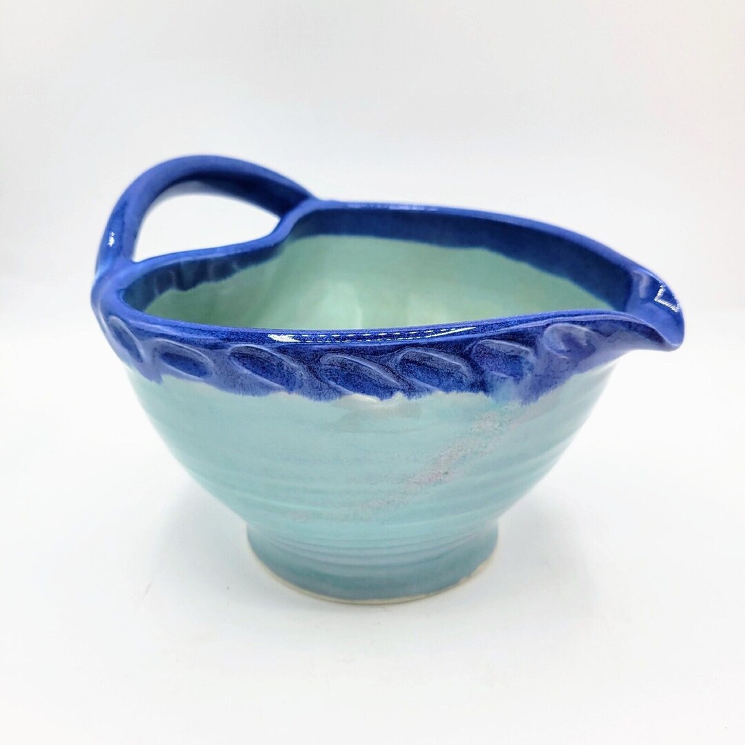 Studio Art Pottery Batter Mixing Bowl With Handle OOAK Etsy