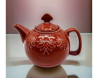 Talavera Collection By Chantal Teapot Boho Burgundy Red Teatime