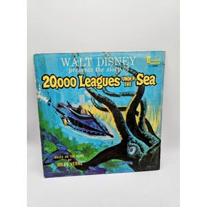 Vintage Walt Disney 20,000 Leagues Under The Sea Story Vinyl Record TESTED