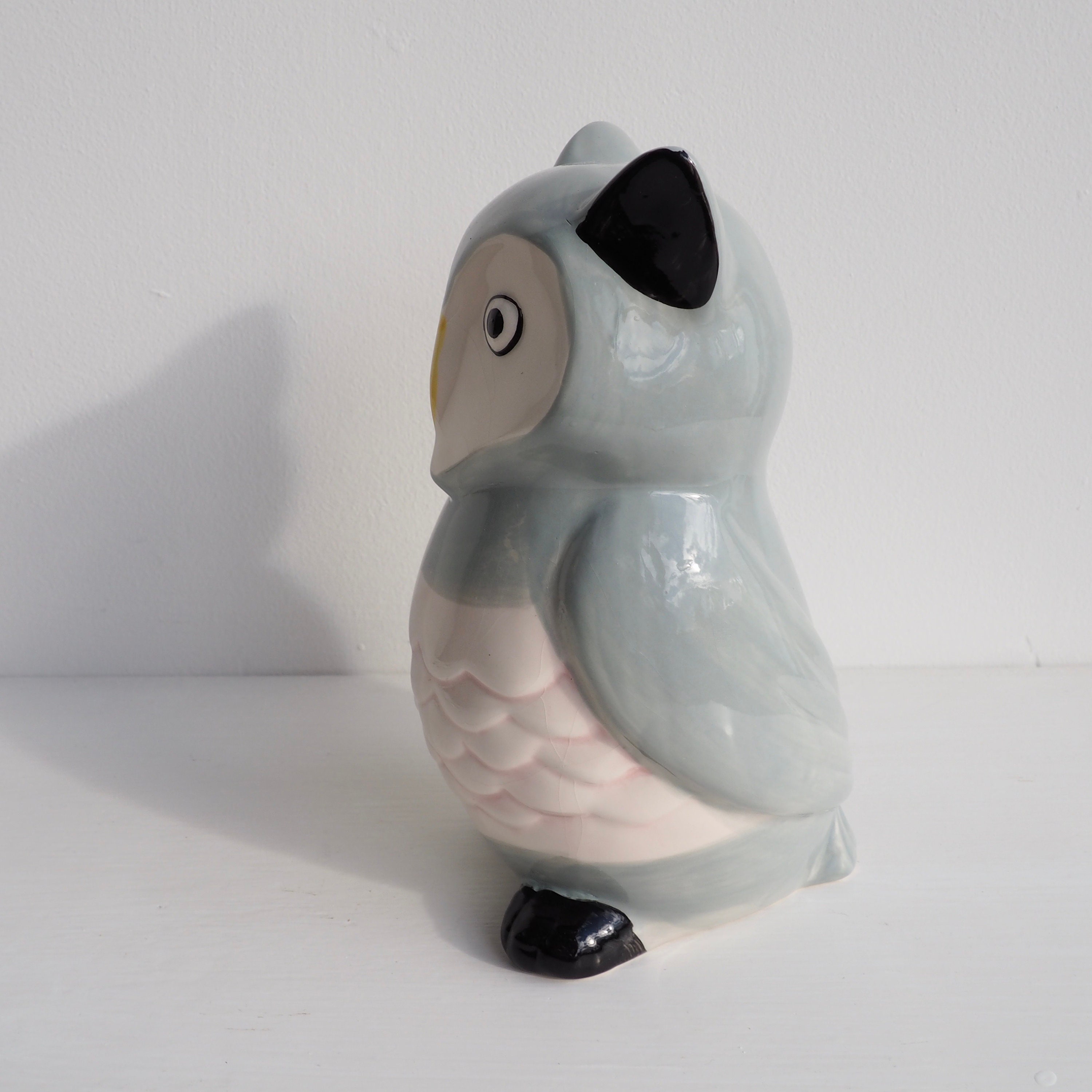 Vintage Keramik Eule Sparschwein Bank Ornament Vintage blau | Etsy