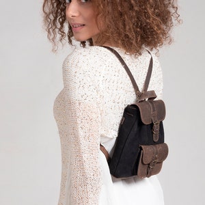 LeBaroudeur Naturel - sac a dos cuir femme Marron