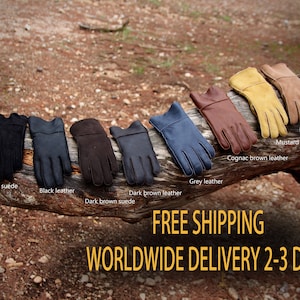 Sheepskin fur gloves in many colors for men/women