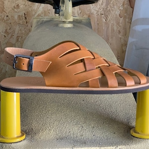 ZERO DROP SANDALS mens leather quality handmade shoes slingback shoes men "hephaestus"
