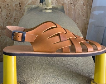 ZERO DROP SANDALS zapatos hechos a mano de calidad de cuero para hombre zapatos slingback hombres "hephaestus"