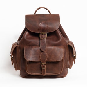 CLASSIC LEATHER BACKPACK Vintage Style Backpack Full Grain Leather in 3 ...