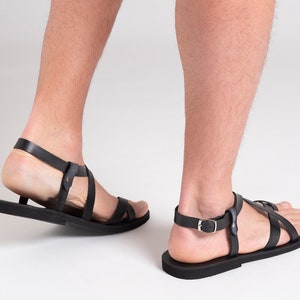 SANDALES EN CUIR POUR HOMMES, chaussures d'été à lanières pour hommes Zeus image 3