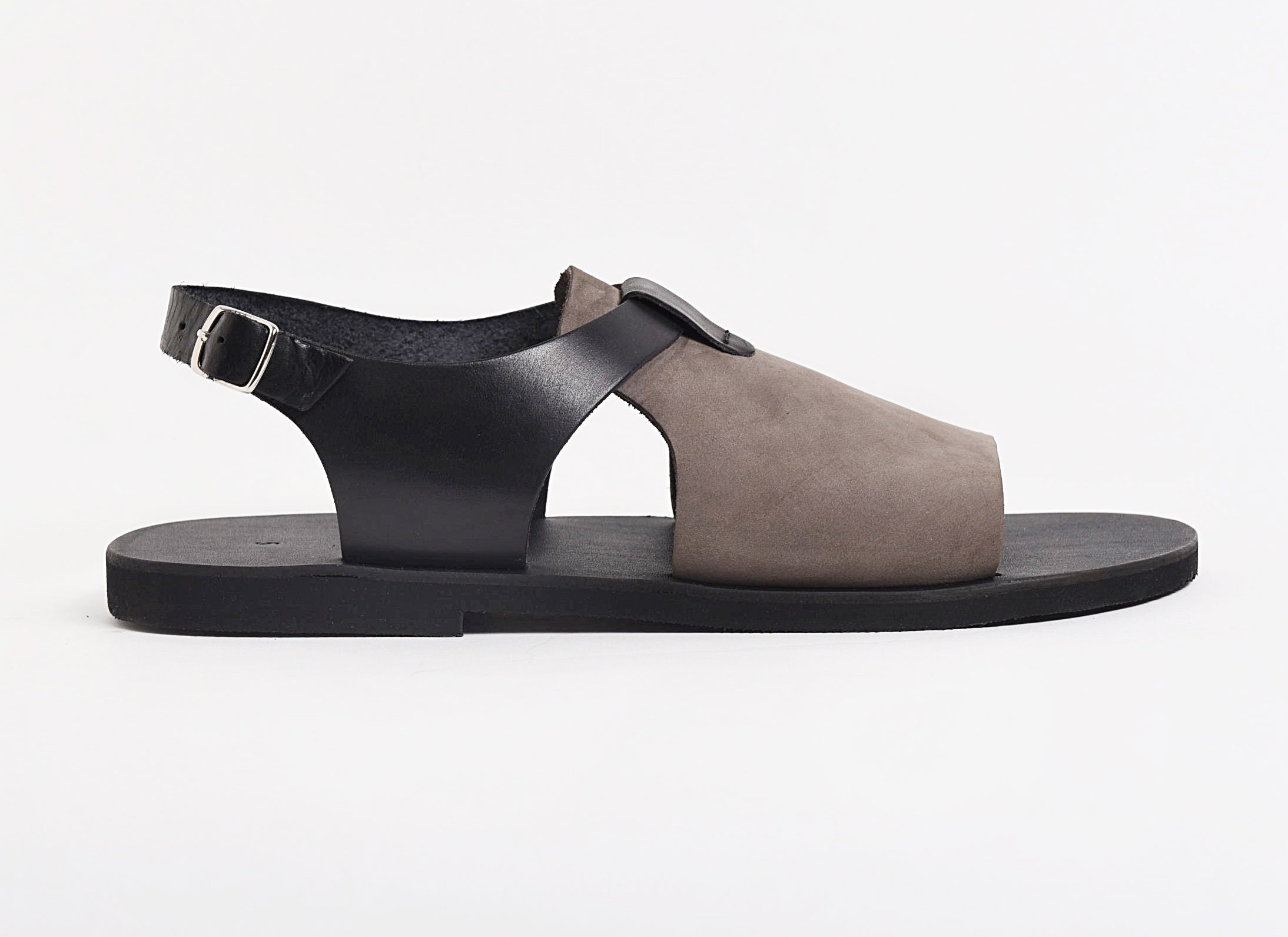LEATHER SANDALS MEN Black Men Shoes Summer Genuine Leather - Etsy