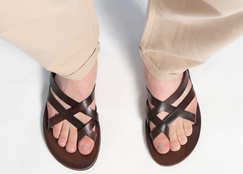 SANDALES EN CUIR POUR HOMMES, chaussures d'été à lanières pour hommes Pyrros image 2