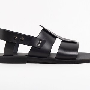 MENS LEATHER SANDALS slingback sandals summer shoes men "Atlas" image 4