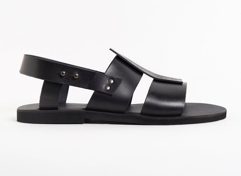 MENS LEATHER SANDALS slingback sandals summer shoes men "Atlas" image 4