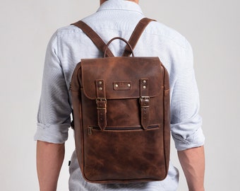 Winter Sales,WOMENS LEATHER BACKPACK, laptop bag,travel leather backpack,men women genuine leather vintage style
