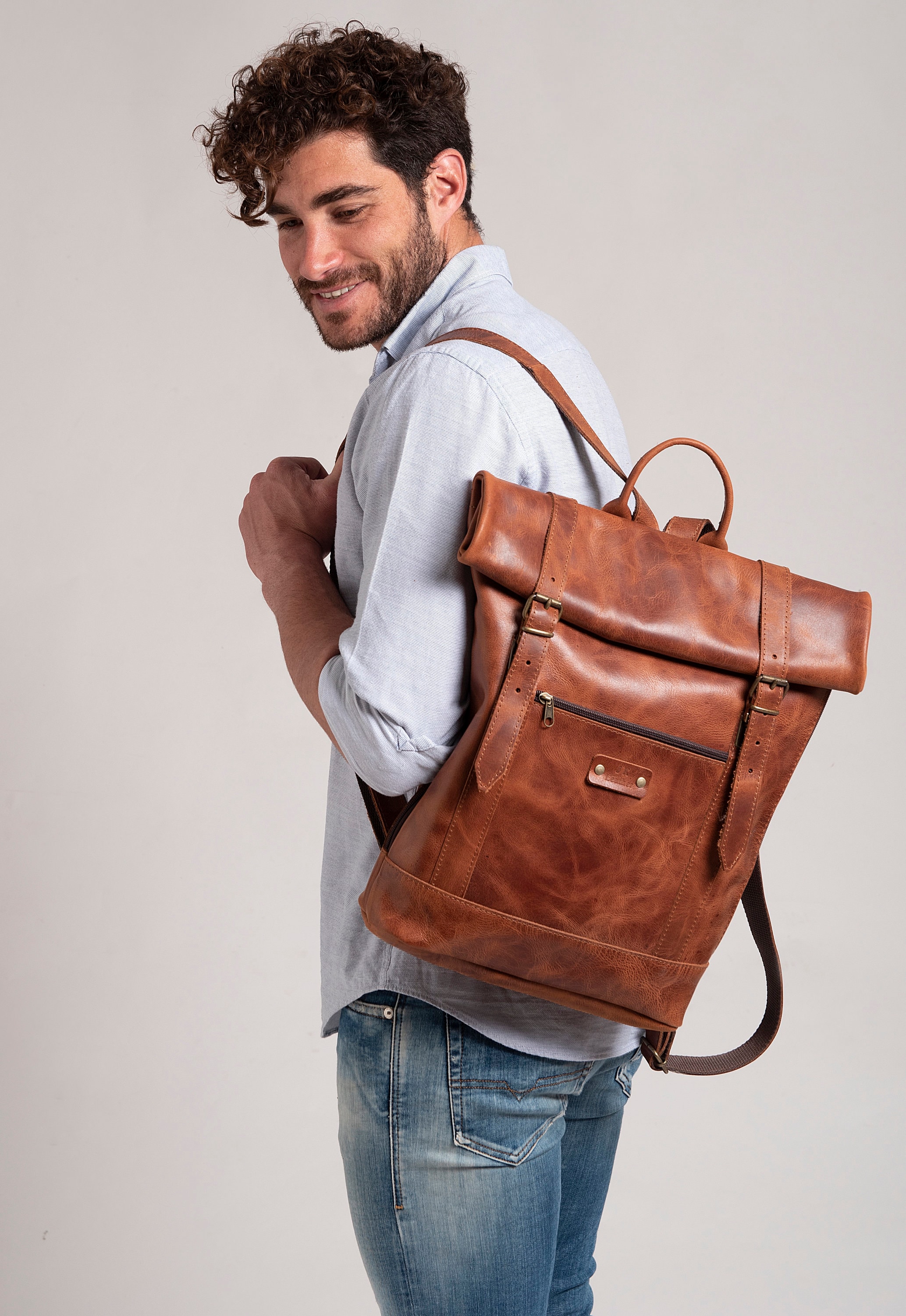 Winter Sale ROLL TOP BACKPACK Rolltop Rucksack in Premium