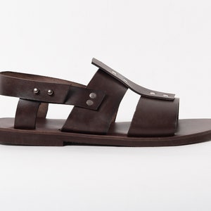 MENS LEATHER SANDALS slingback sandals summer shoes men "Atlas" image 3