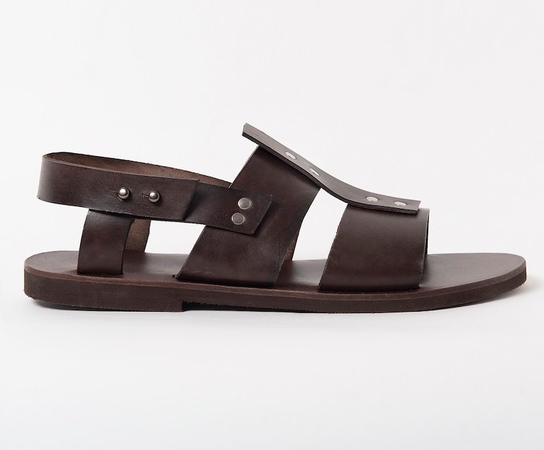 MENS LEATHER SANDALS slingback sandals summer shoes men "Atlas" image 3