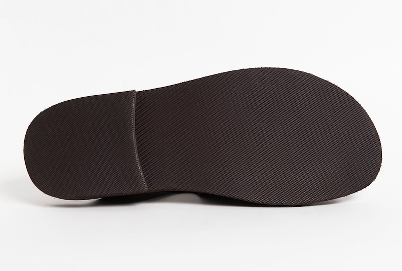 BROWN SLIDES MEN, genuine leather summer shoes men "Homeros" image 5