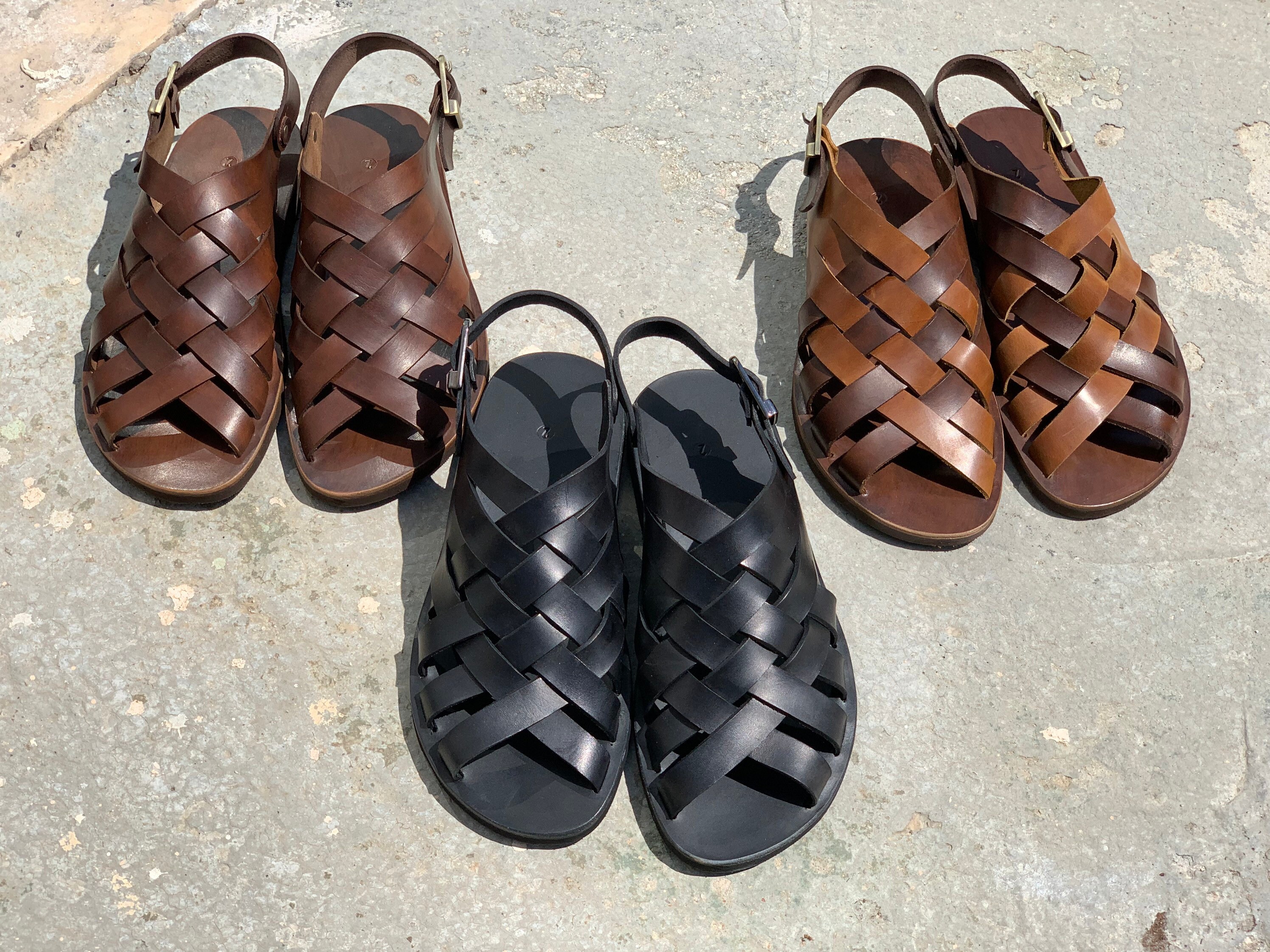 Nice leather best sale sandals