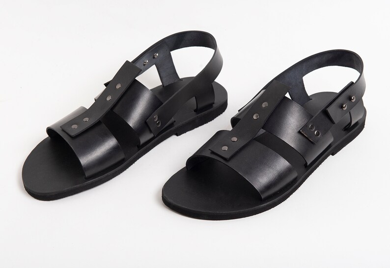 MENS LEATHER SANDALS slingback sandals summer shoes men "Atlas" image 6