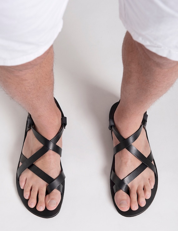 Derechos de autor Educación Enfriarse SANDALIAS DE PIEL PARA HOMBRE zapatos de verano con tiras - Etsy España