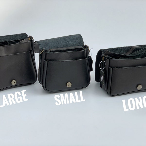 CROSSBODY BAG WOMEN in 3 sizes, Sofia Pisti Elpida crossbody leather handbag woman minimal design in 5 colors/3 sizes