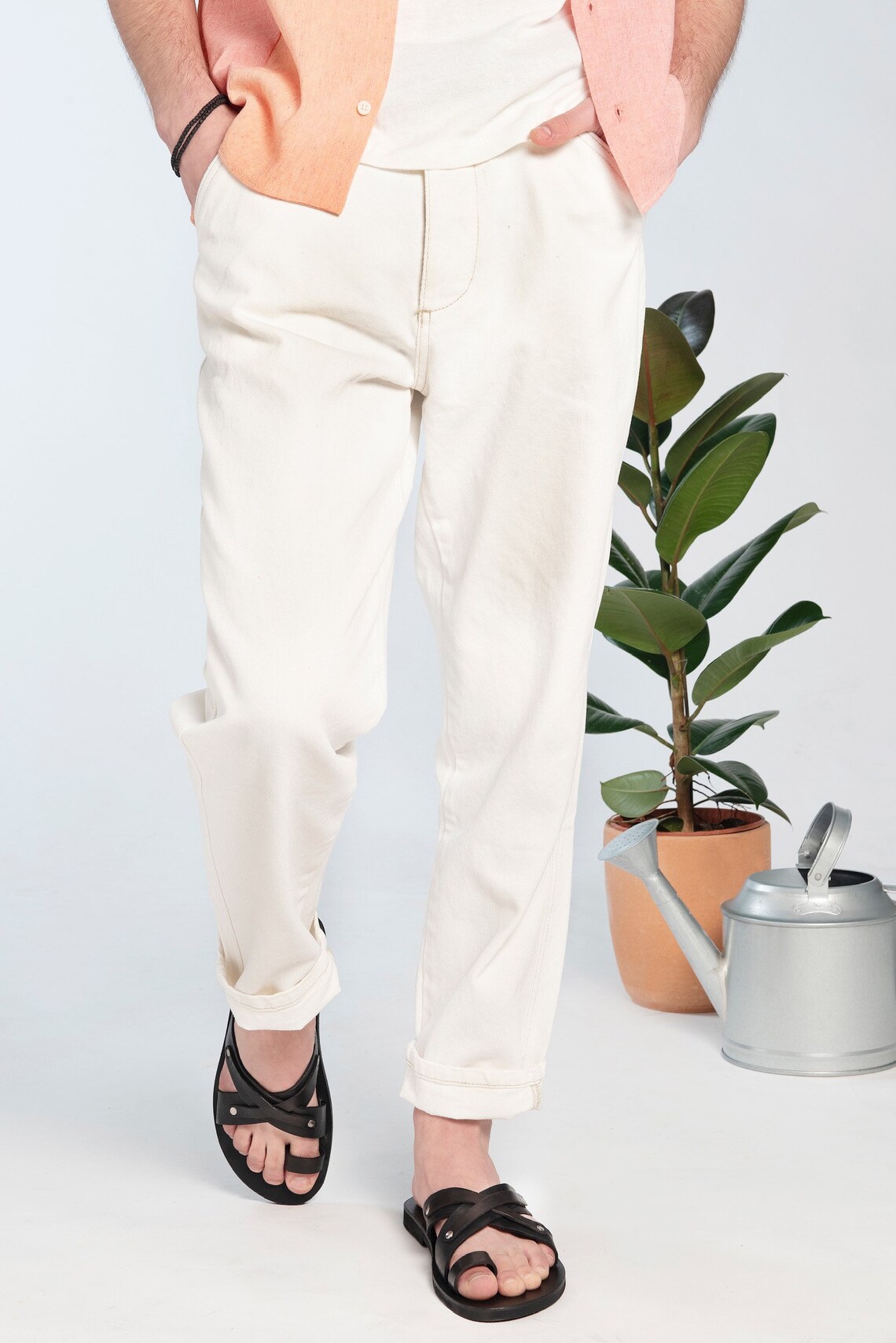 MENS LEATHER FLIP Flops Dark Brown Mens Sandals Handmade - Etsy