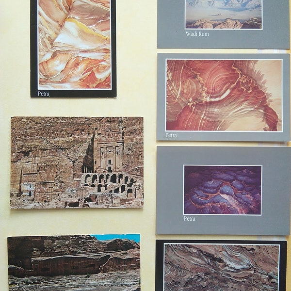 Petra Jordan vintage postcards - set of 7 - 1980es