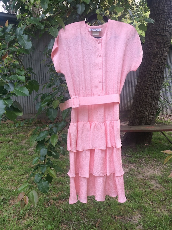 80's Rockin Pink Dress - image 1