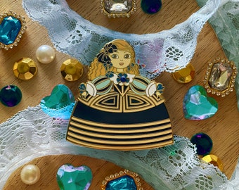 Sapphire Infanta 1659 - Hard Enamel Pin - Lapel Pin - Accessories - Badge - Brooch - Design - Art History - Princess - Las Meninas - Spain