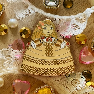 Golden Infanta 1656 - Hard Enamel Pin - Lapel Pin - Accessories - Badge - Brooch - Design - Art History - Princess - Las Meninas - Spain