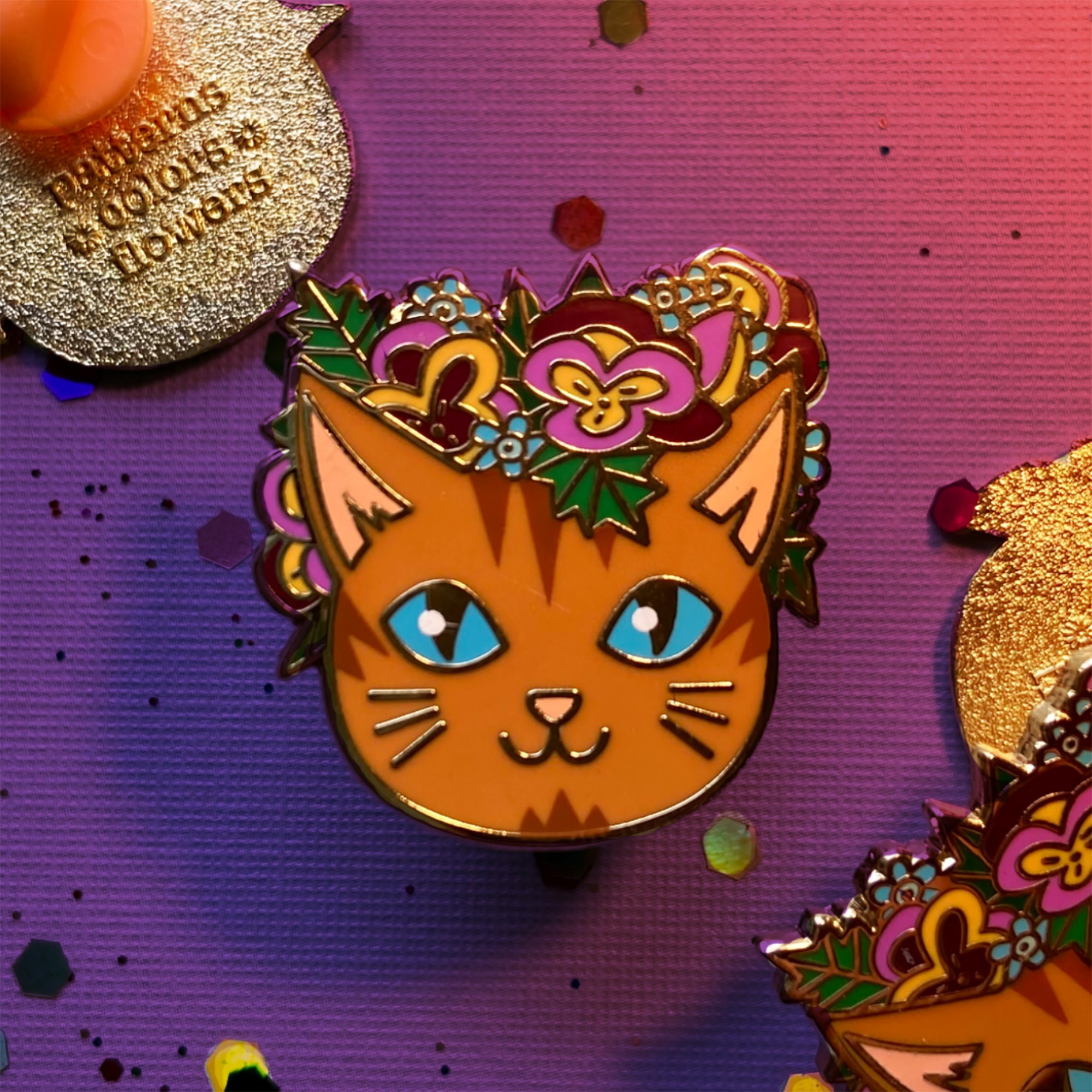 Cat Pin Orange Tabby Cat Enamel Pin Pins and Brooches Pins for