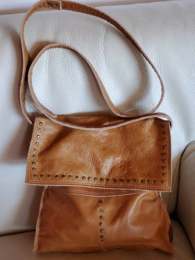 camel leather bag