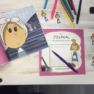 Cuaderno de escritura para niños: Inspirado en La princesa y las hermanas - Un libro ilustrado de cuento de hadas moderno / Escribe tu historia / Autor infantil / Diario