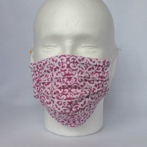 Handmade Cotton Face Mask: Washable Reusable Face Covering