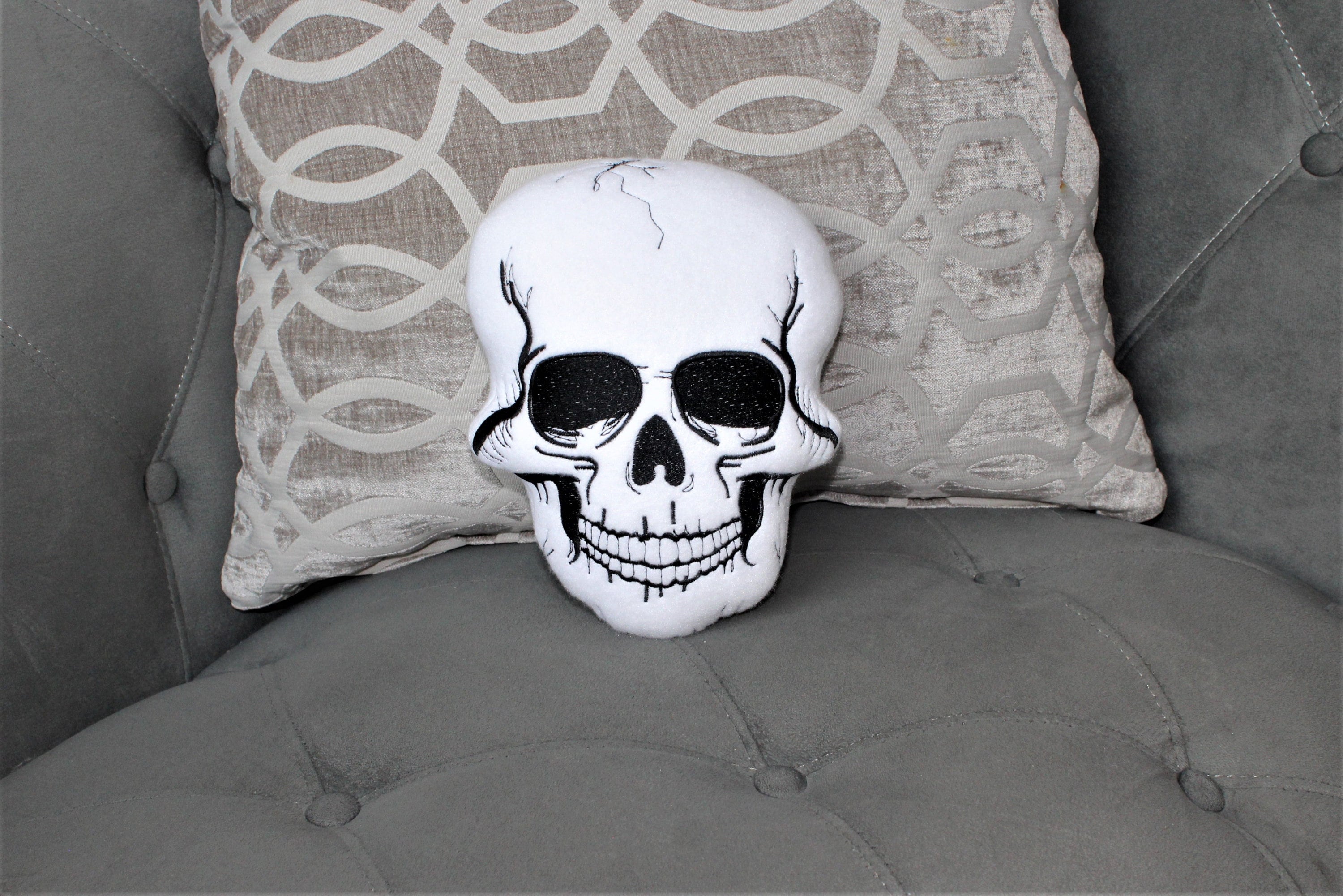 Light Up Skeleton Pillow