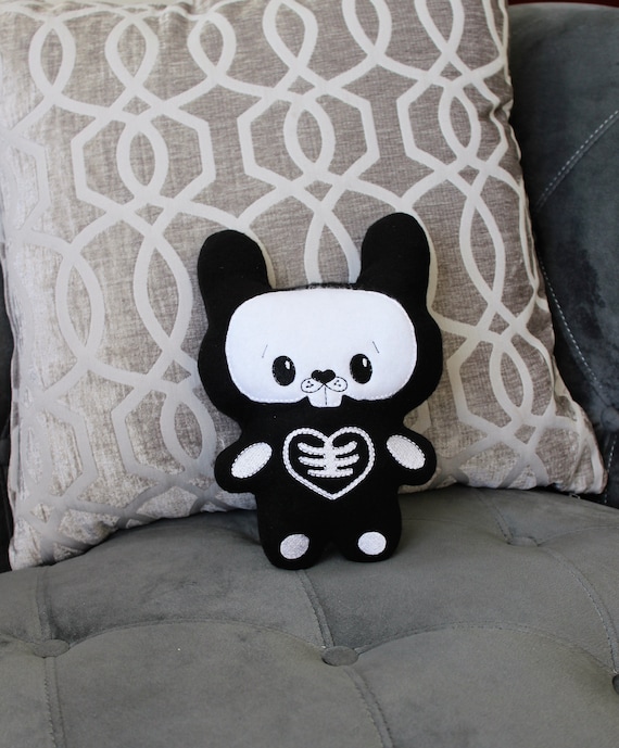 goth bunny plush