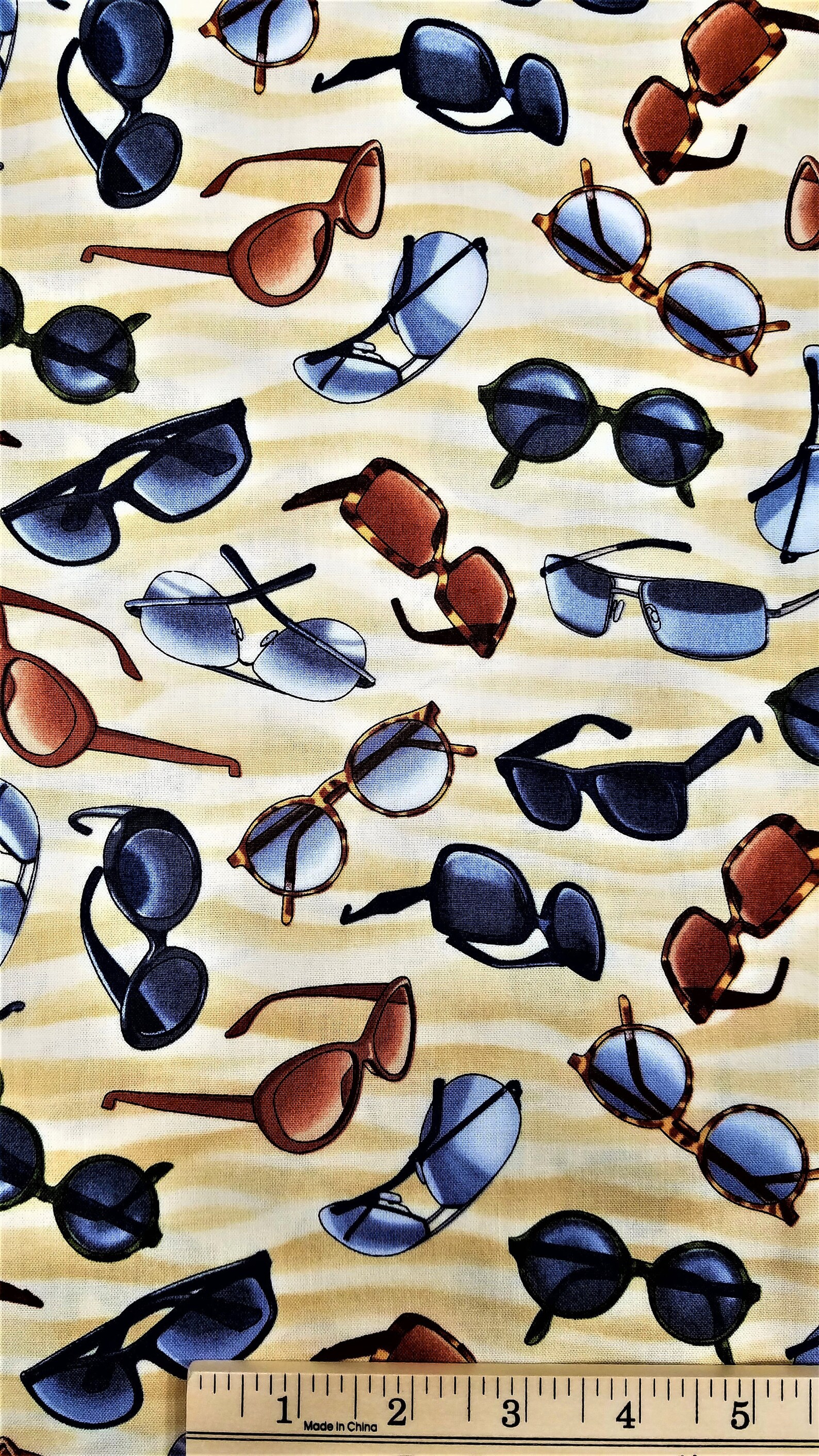 Sunglasses Fashion Accessories Novelty Cotton Quilting Fabric Etsy