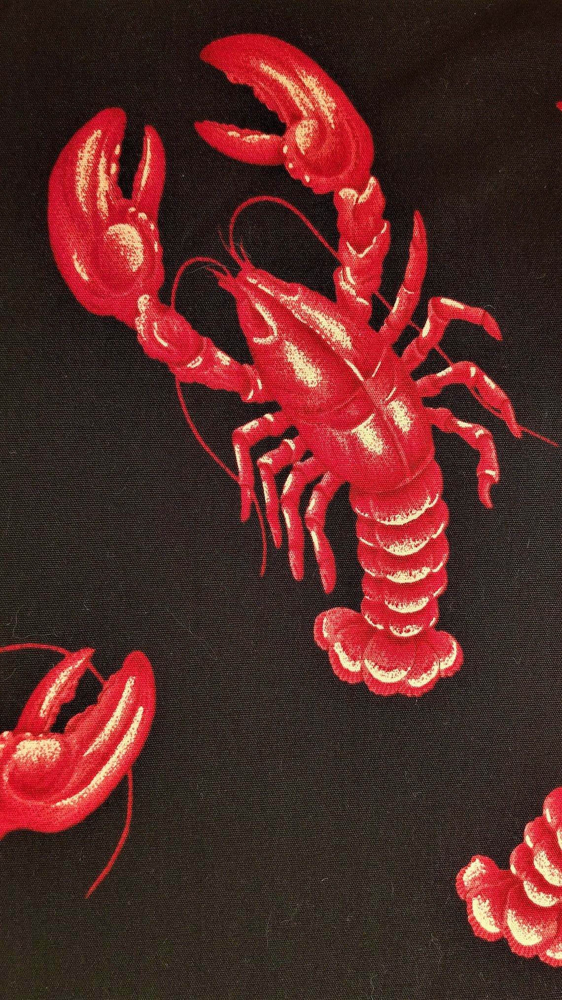 Lobster Shellfish Seafood Novelty Cotton Quilting Fabric Etsy