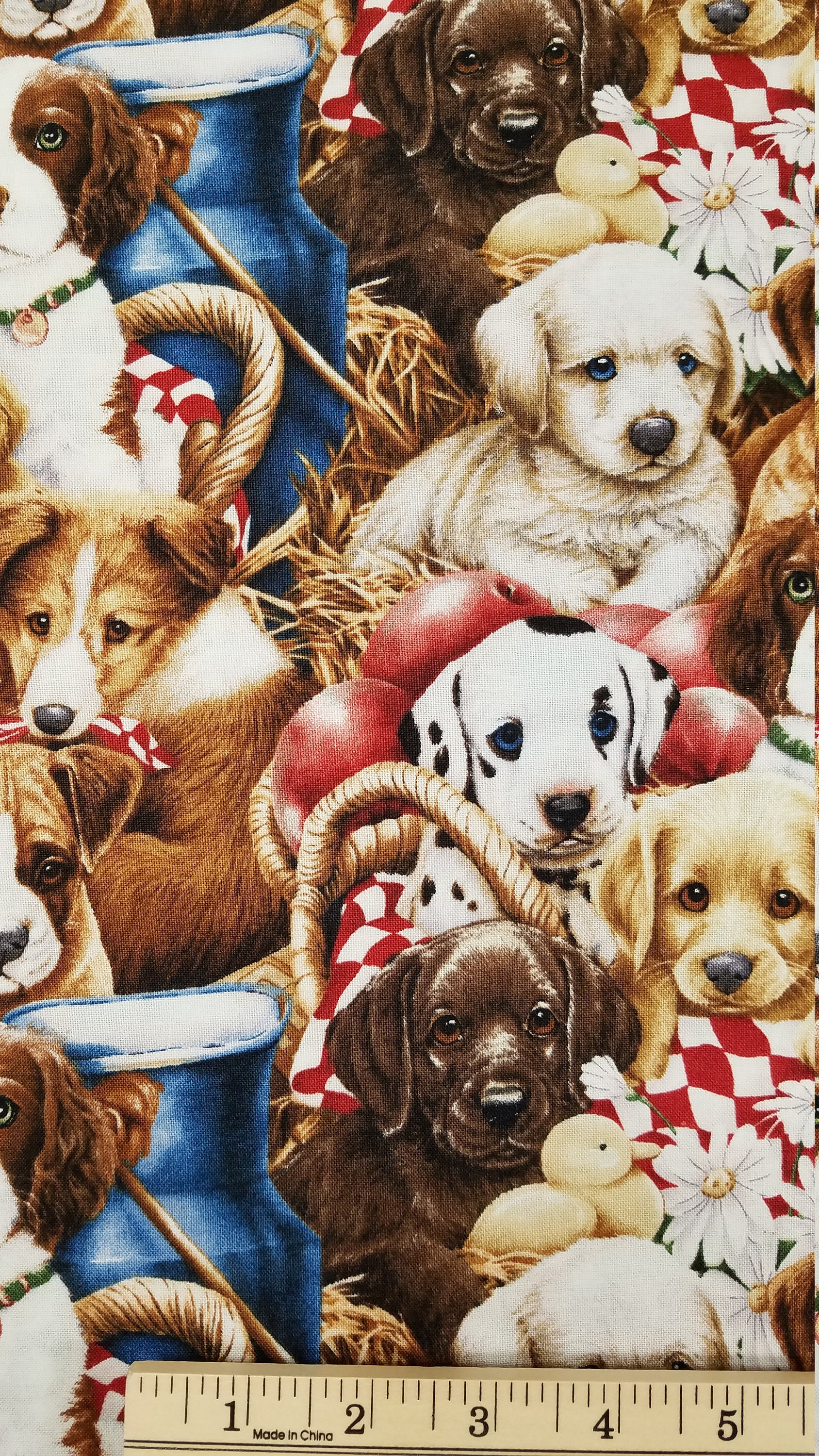 Puppy Dogs Novelty Cotton Quilting Fabric By the 1/2 yard Etsy