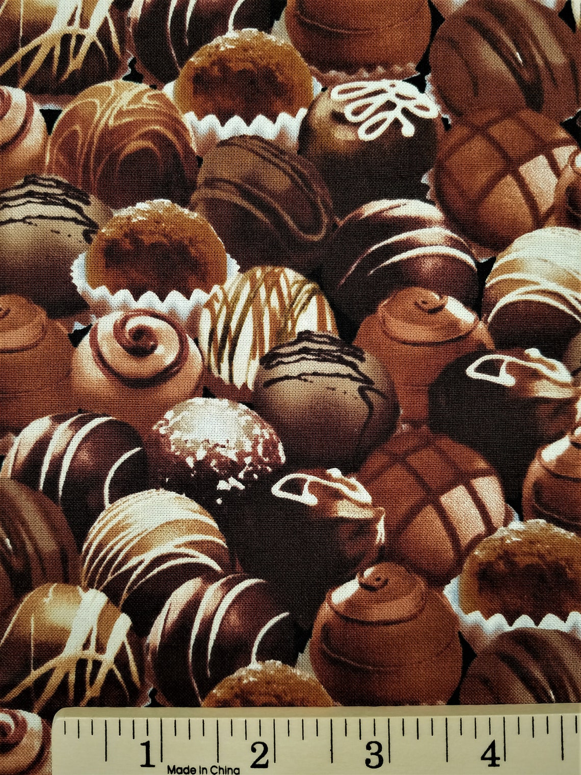 Chocolate Candy Fabric 1/2 yard Cotton Quilting FREE SHIPPING Etsy