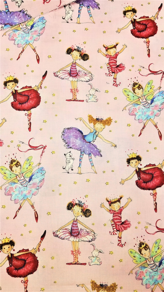 Fairy Princess Ballerina Child Cotton Novelty Quilting Fabric Etsy