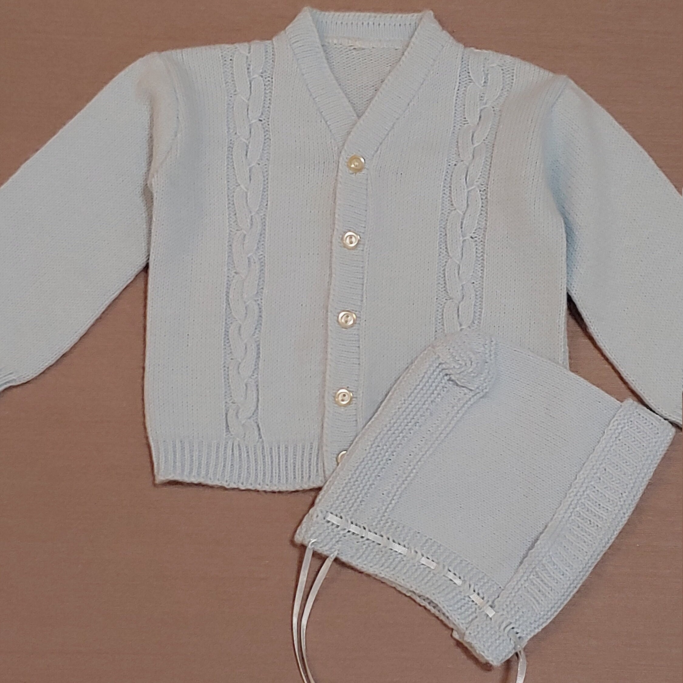 light blue sweater set