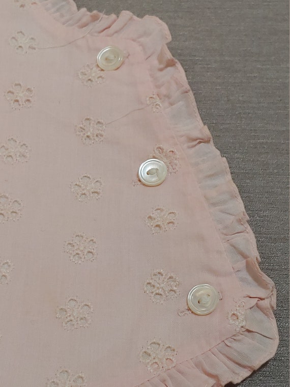 BABY GIRL SUNSUIT - Pink Eyelet Cross Strap Sunsu… - image 3