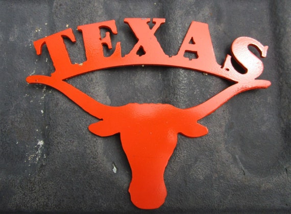 Texas Longhorns Western Rustic Custom Metal Wall Art Sign Etsy