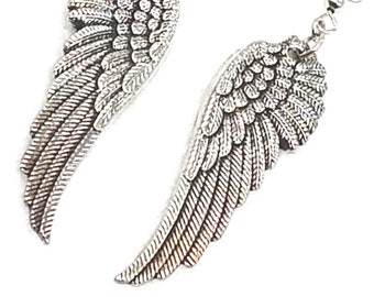 Wings Earrings | Silver Wings Earrings | Freedom Earrings | Angel Earrings | Casual Earrings | Statement Jewelry | Birthday Gift for Her