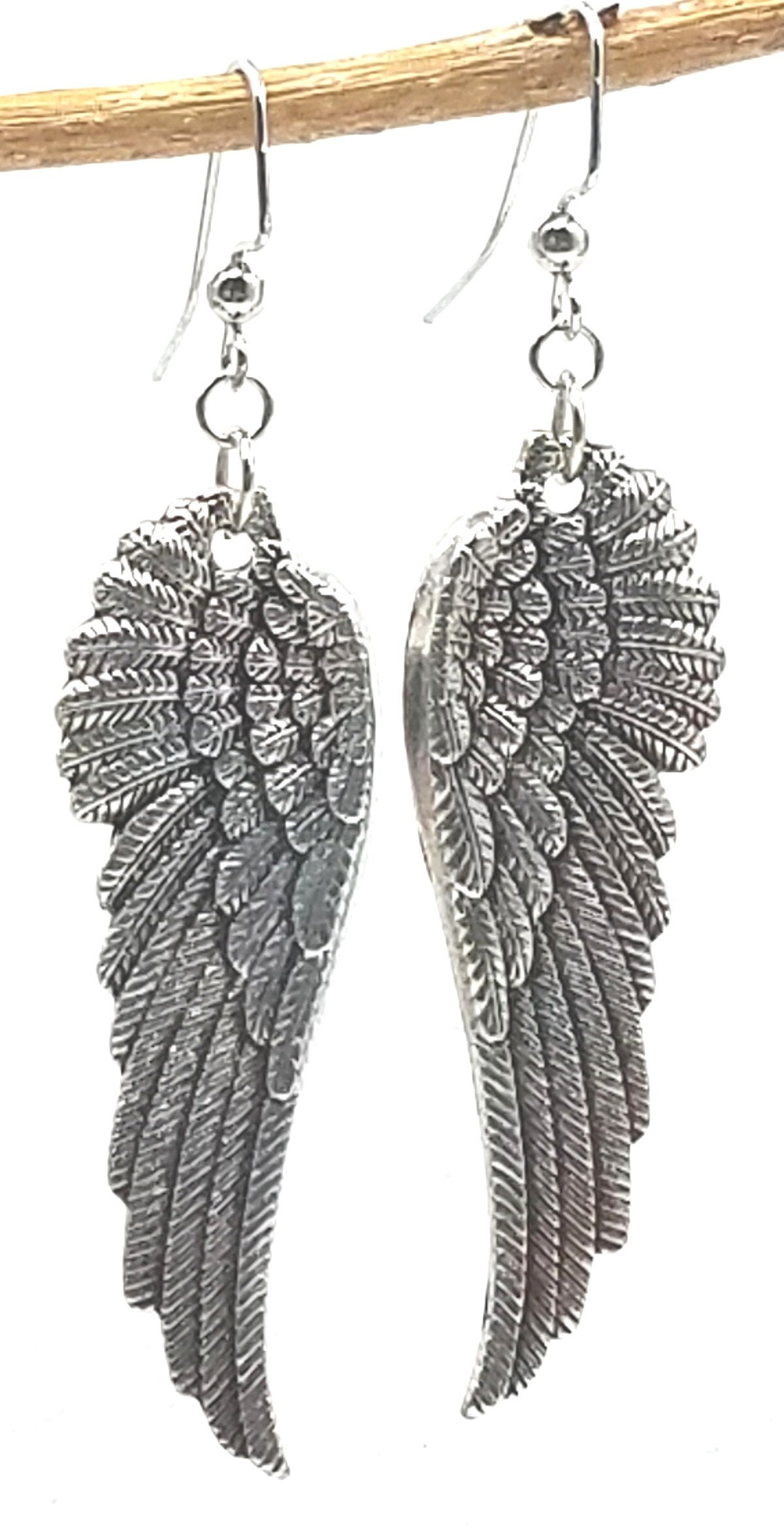 Wings Earrings Silver Wings Earrings Freedom Earrings - Etsy