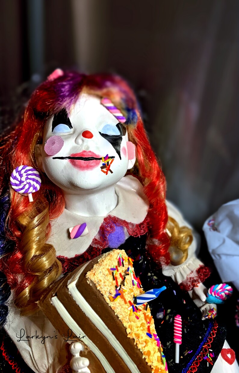 Horror Art Doll OOAK Birthday Girl Sweet Tooth Clown Doll Etsy