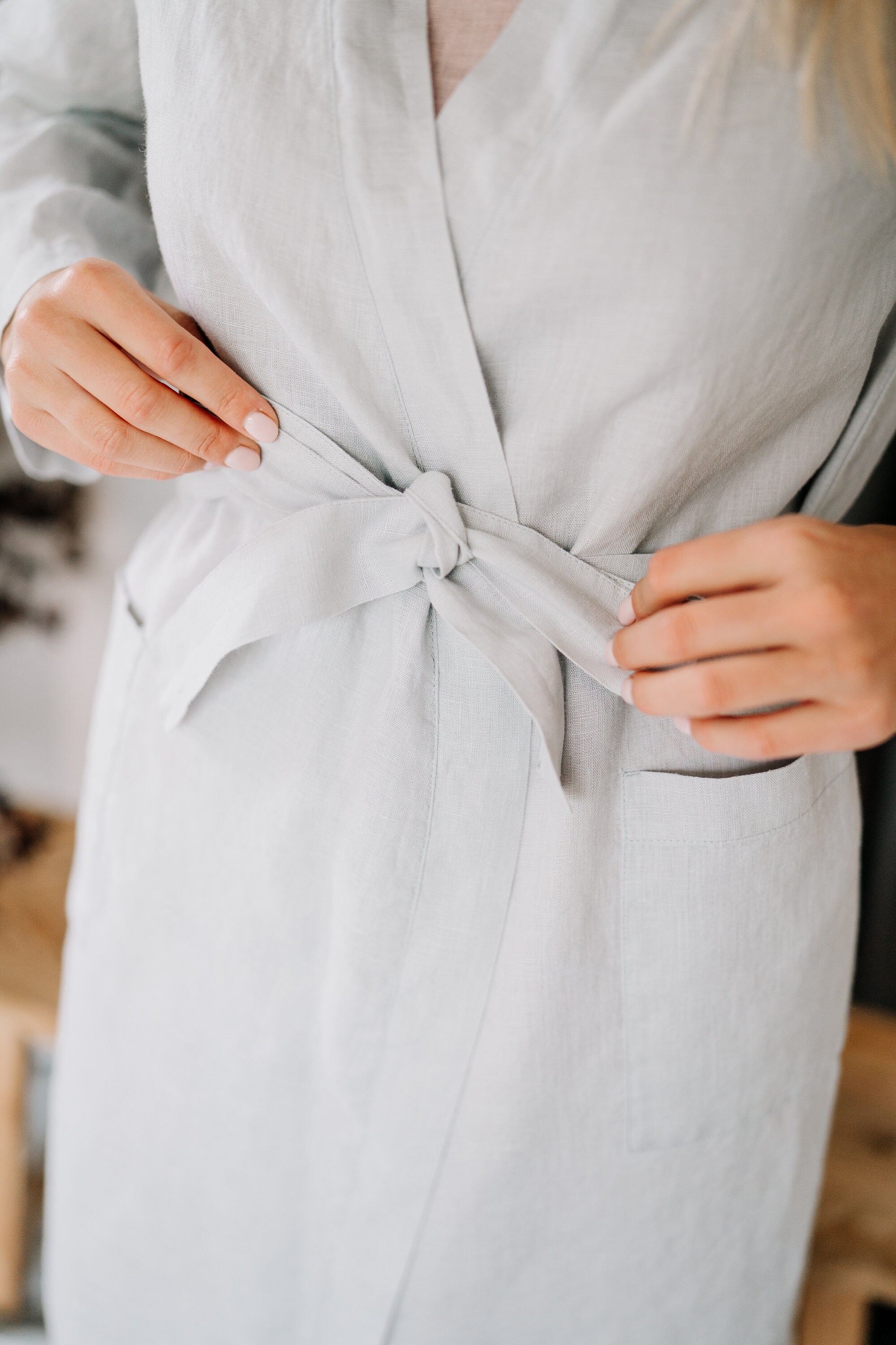 Linen Robe, Linen Bath Robe Women, Gift for Her, Soft and Light Linen ...