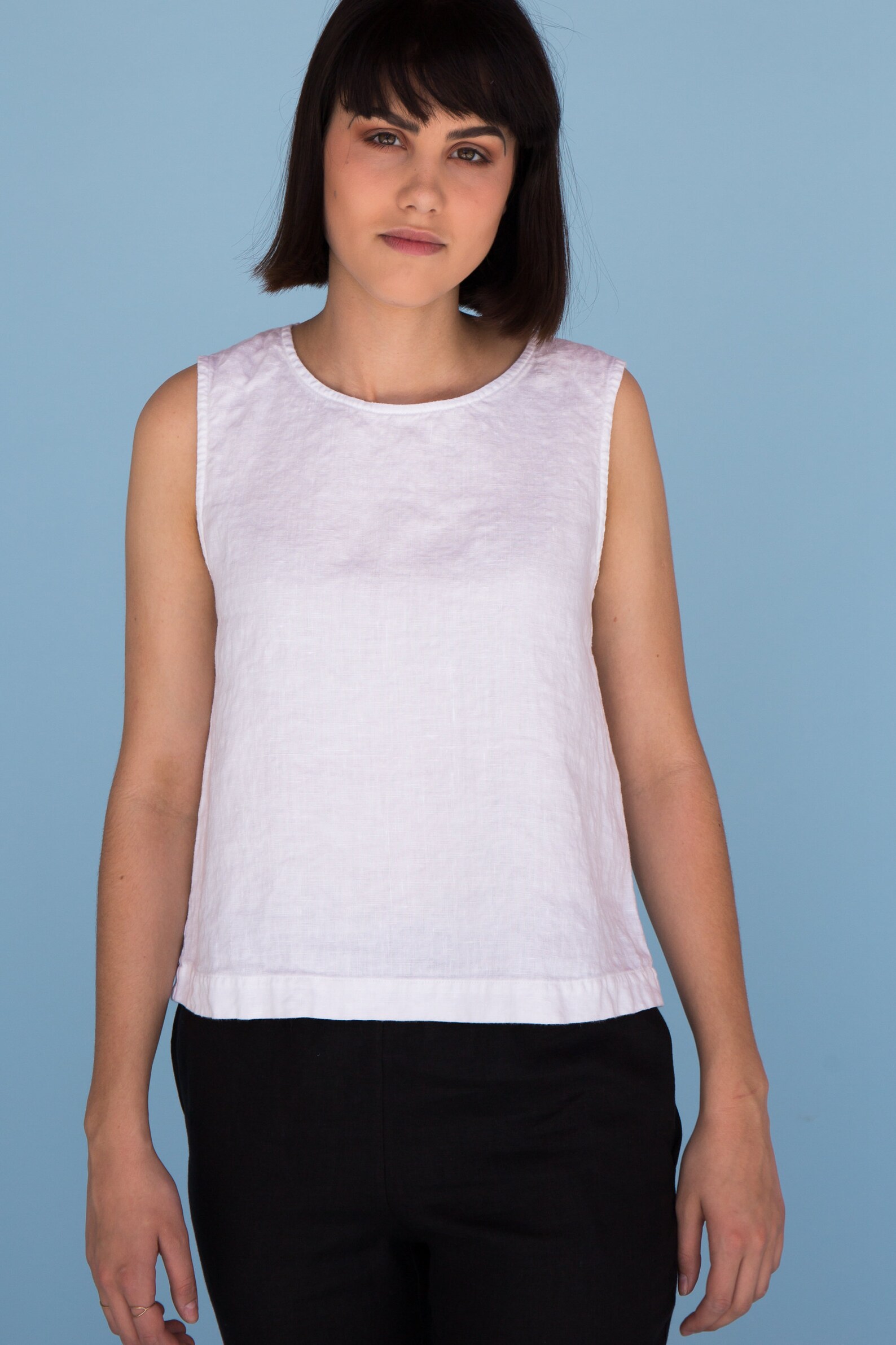 Washed Knit Tank Top - Lime main image 1